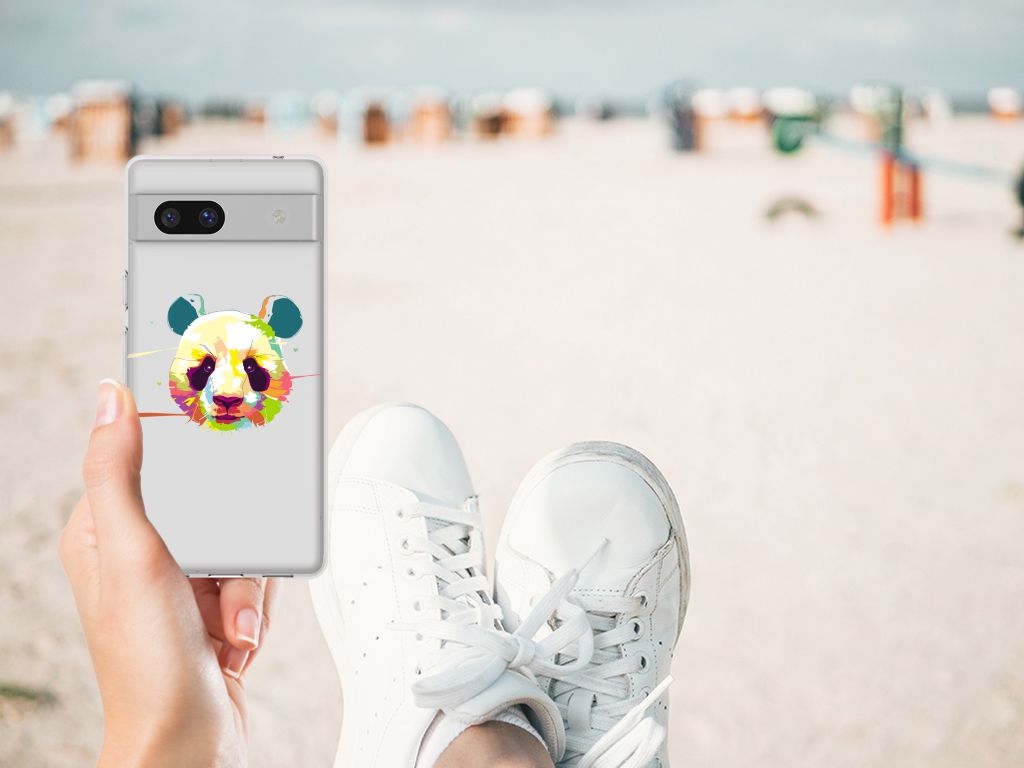 Google Pixel 7A Telefoonhoesje met Naam Panda Color B2C Telecom