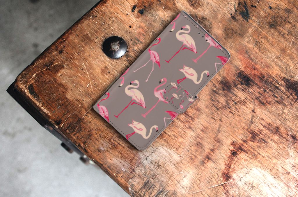 Samsung Xcover Pro Telefoonhoesje met Pasjes Flamingo