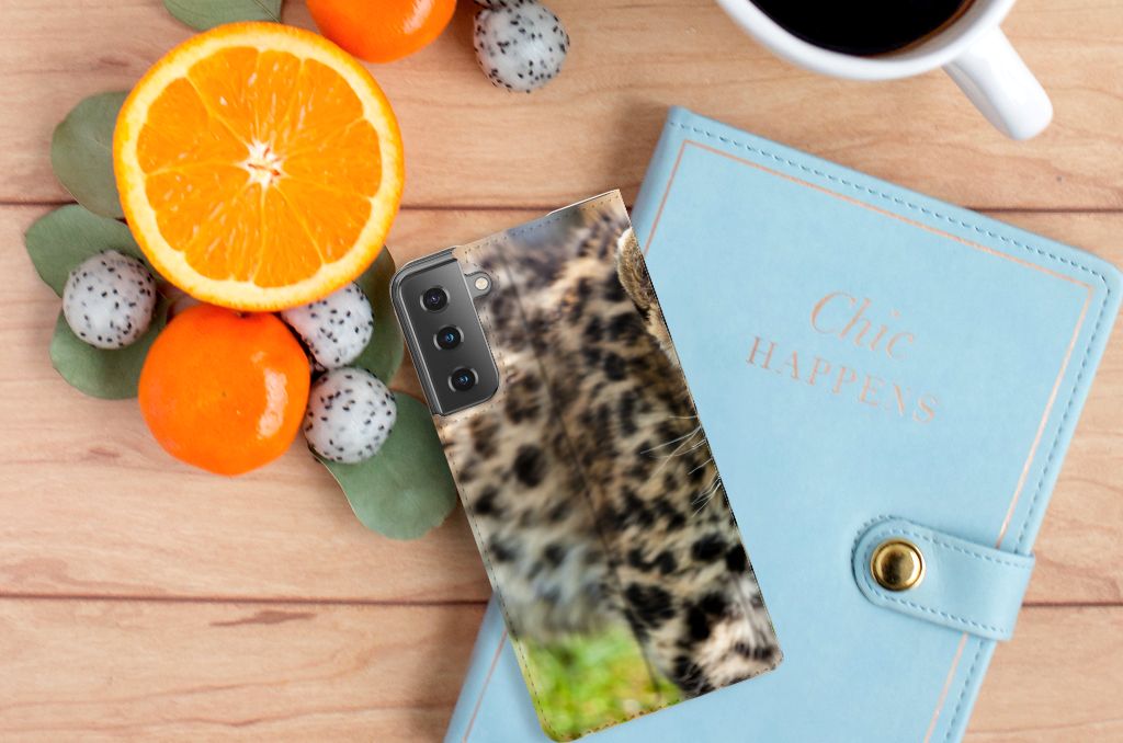 Samsung Galaxy S21 Plus Hoesje maken Baby Luipaard - B2C Telecom