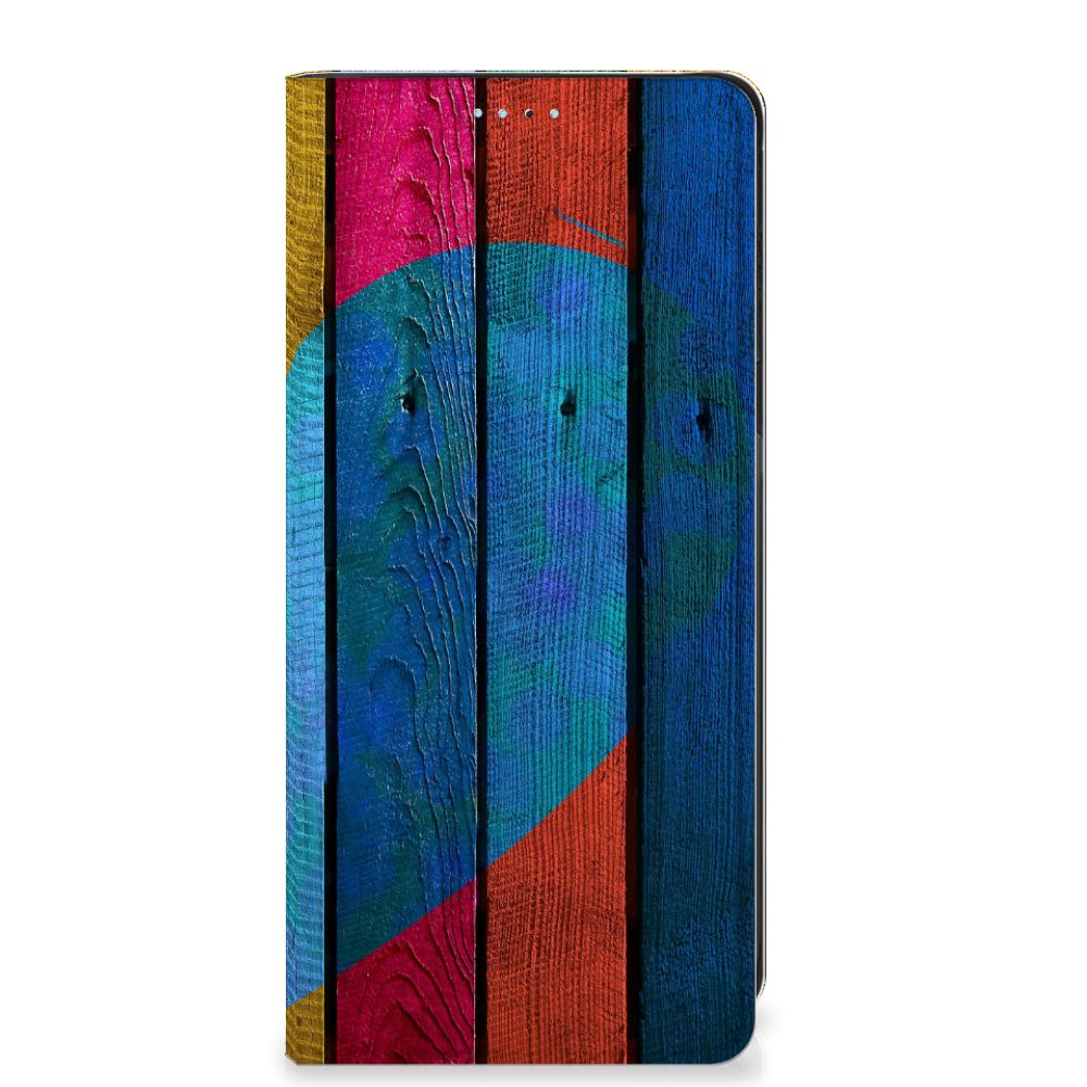 Xiaomi Redmi Note 11/11S Book Wallet Case Wood Heart - Cadeau voor je Vriend - B2C Telecom