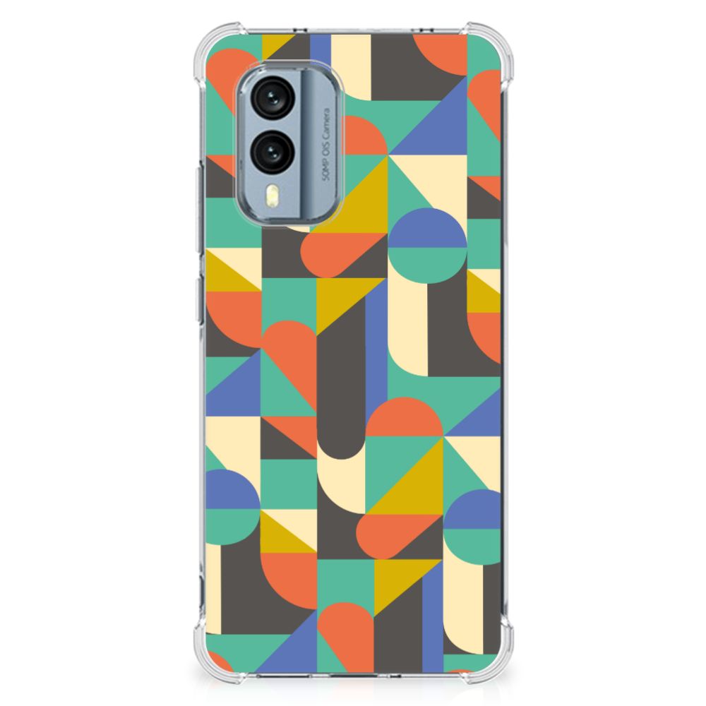 Nokia X30 Doorzichtige Silicone Hoesje Funky Retro B2C Telecom