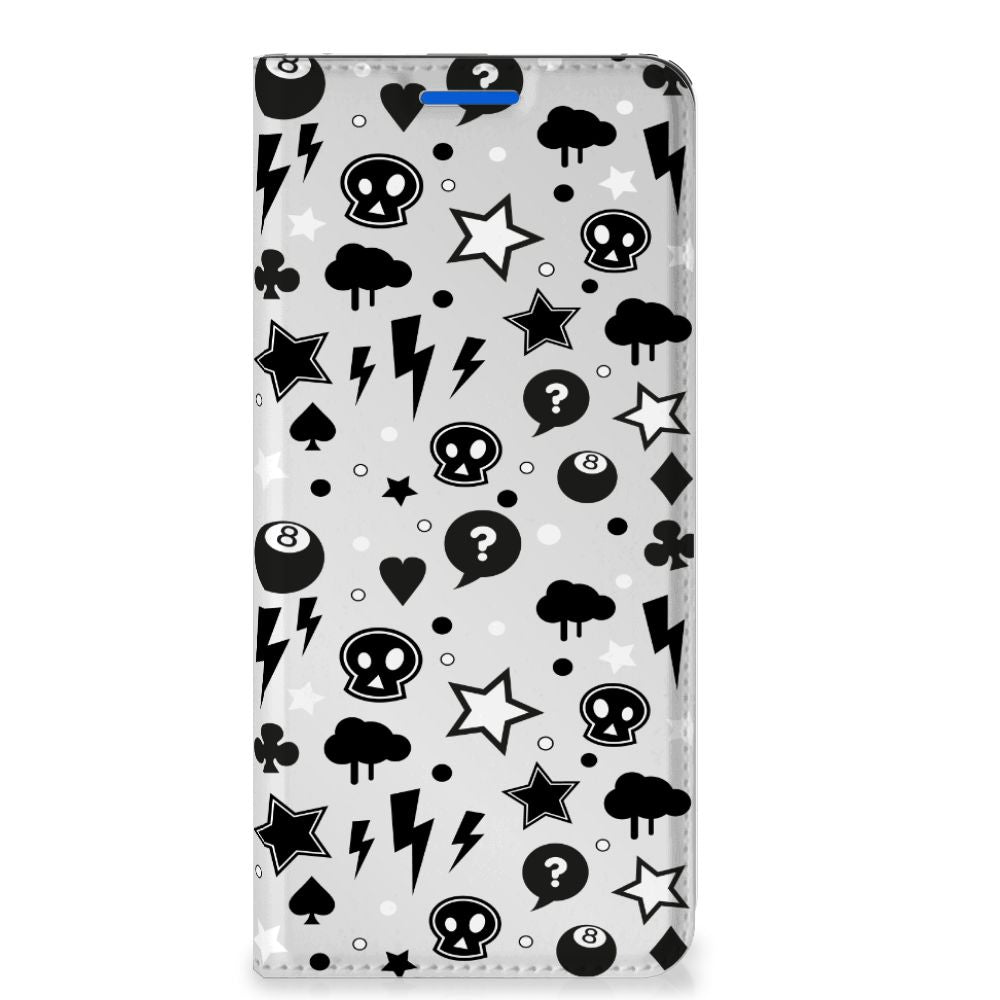 Mobiel BookCase OPPO Reno6 5G Silver Punk - B2C Telecom