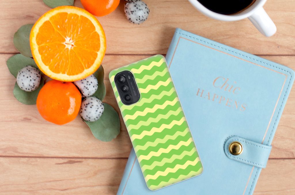 Motorola Moto G52/G82 TPU bumper Waves Green B2C Telecom