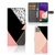 Samsung Galaxy A22 5G Book Case Zwart Roze Vormen