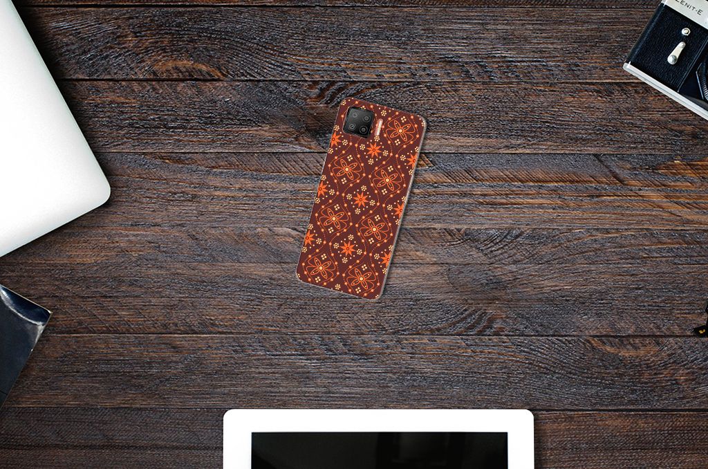 OPPO A73 4G TPU bumper Batik Brown