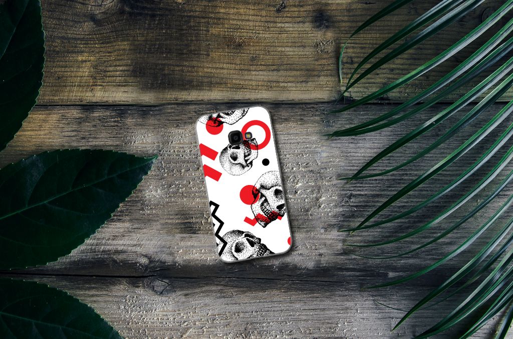 Silicone Back Case Samsung Galaxy Xcover 4 | Xcover 4s Skull Red
