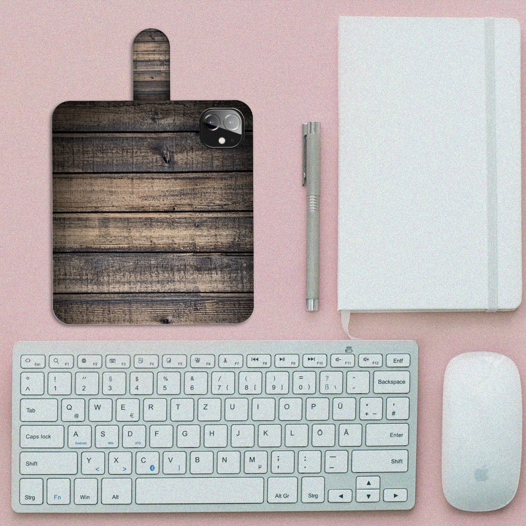Apple iPhone 12 Mini Book Style Case Steigerhout