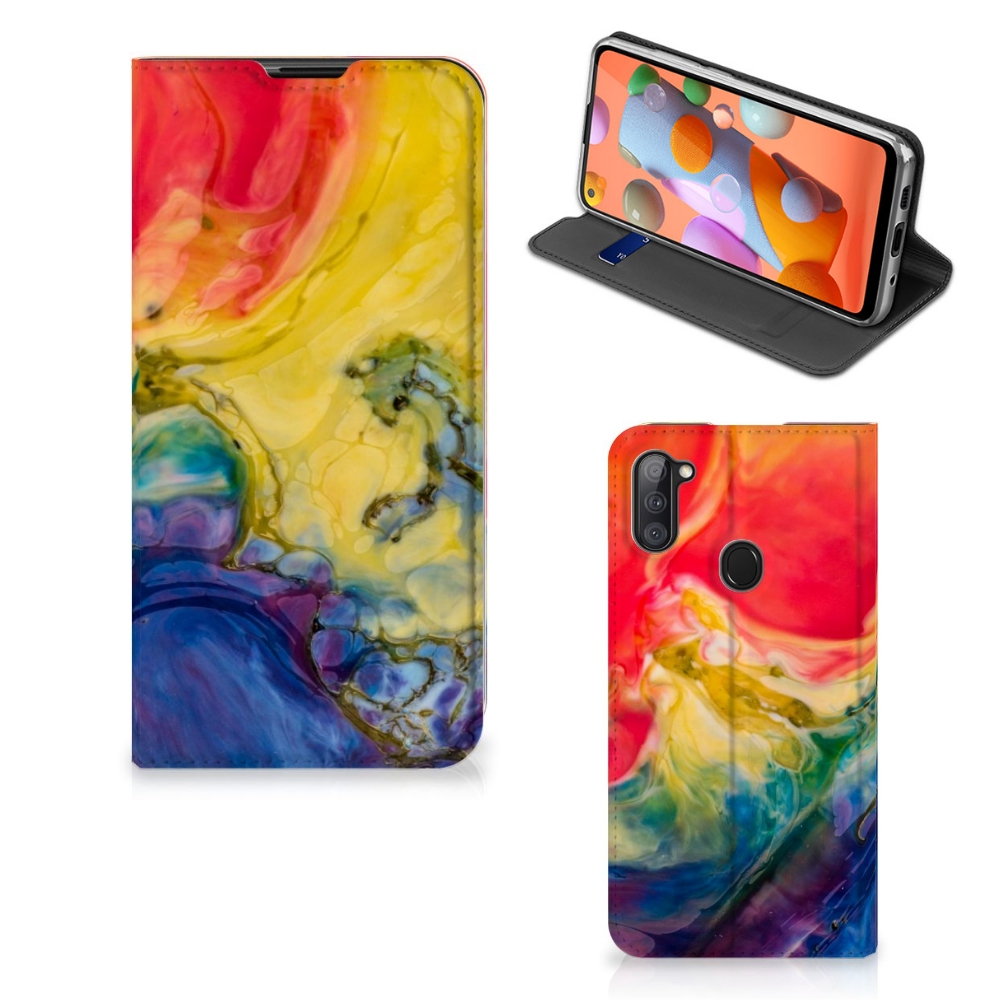 Bookcase Samsung Galaxy M11 | A11 Watercolor Dark - B2C Telecom