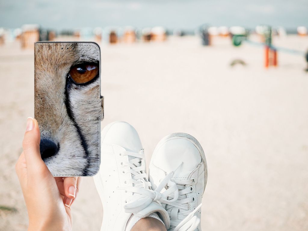 Samsung Galaxy M10 Telefoonhoesje met Pasjes Cheetah