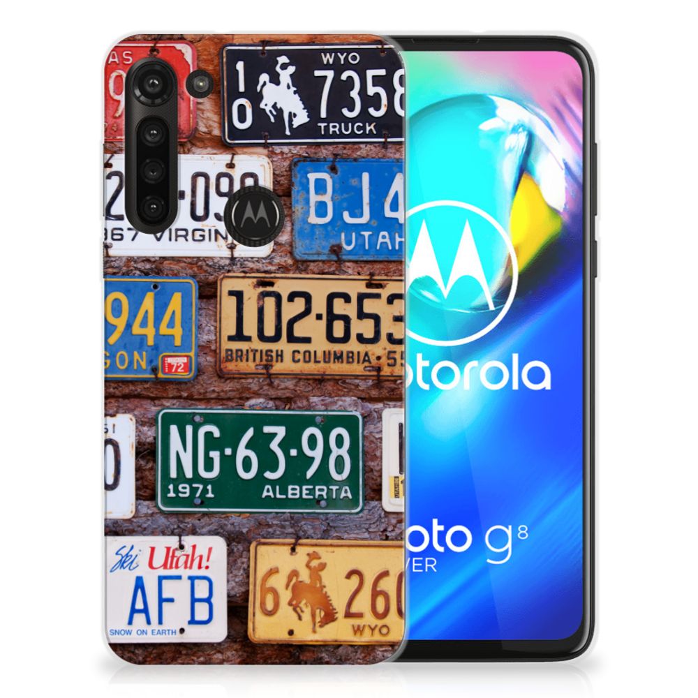 Motorola Moto G8 Power Siliconen Hoesje met foto Kentekenplaten B2C Telecom