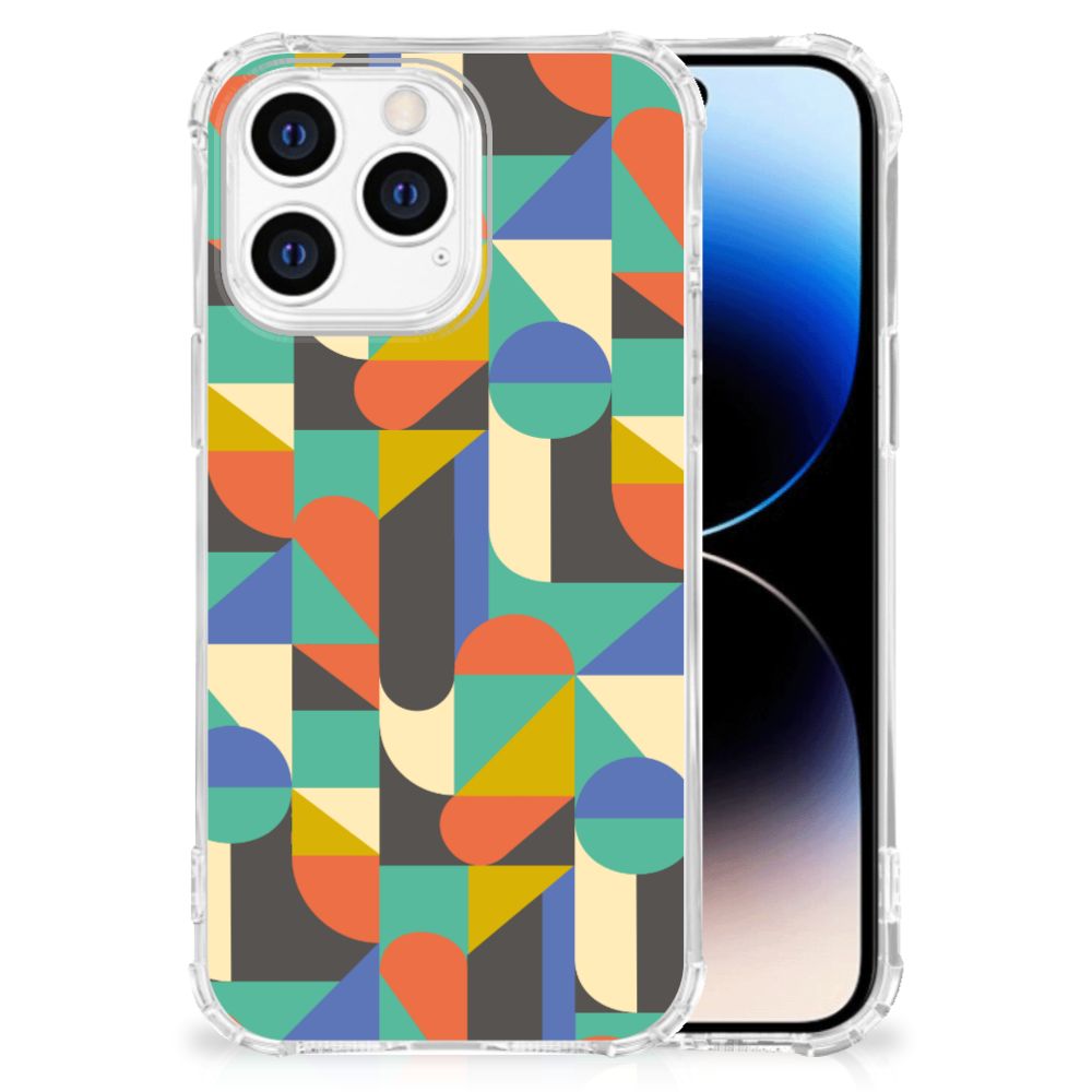 iPhone 14 Pro Doorzichtige Silicone Hoesje Funky Retro B2C Telecom