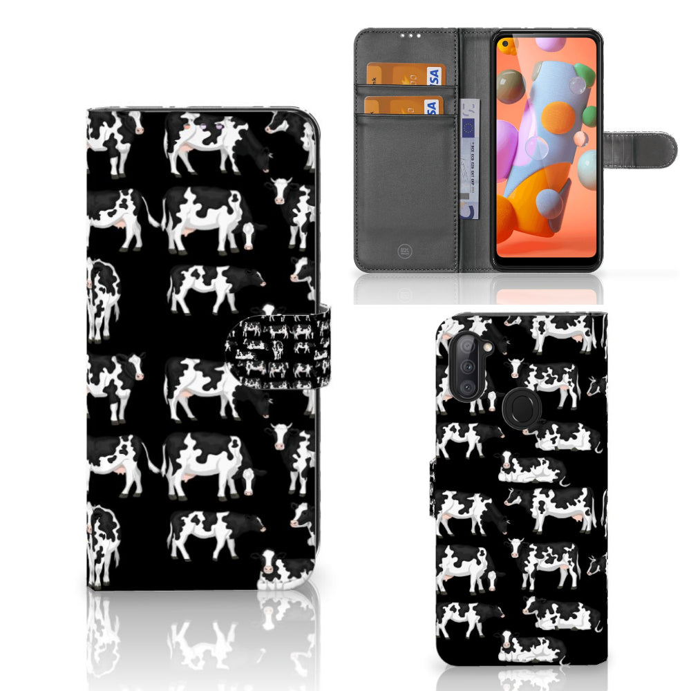 Samsung Galaxy M11 | A11 Telefoonhoesje met Pasjes Koetjes