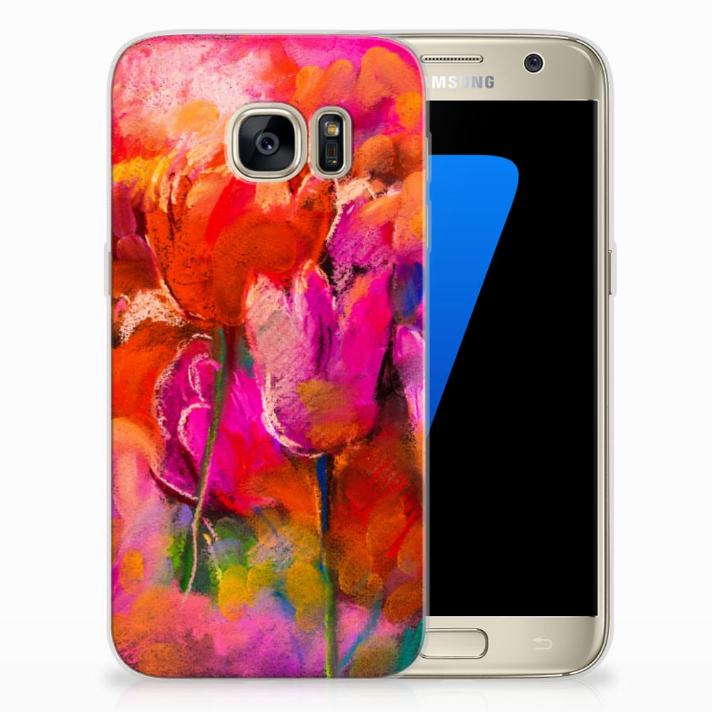 Hoesje maken Samsung Galaxy S7 Tulips