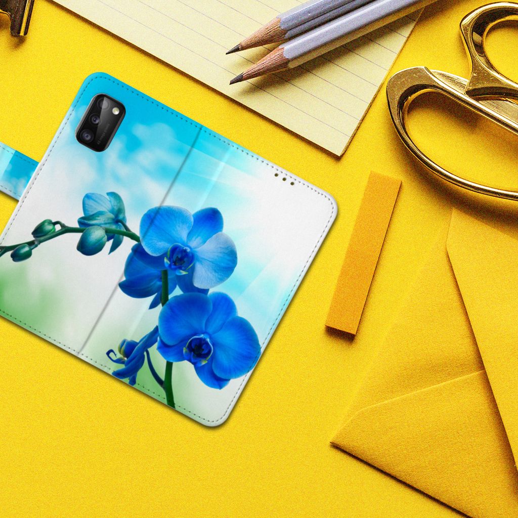 Samsung Galaxy A41 Hoesje Orchidee Blauw - Cadeau voor je Moeder