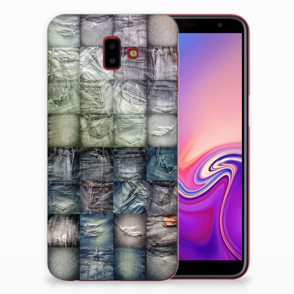 Silicone Back Cover Samsung Galaxy J6 Plus (2018) Spijkerbroeken
