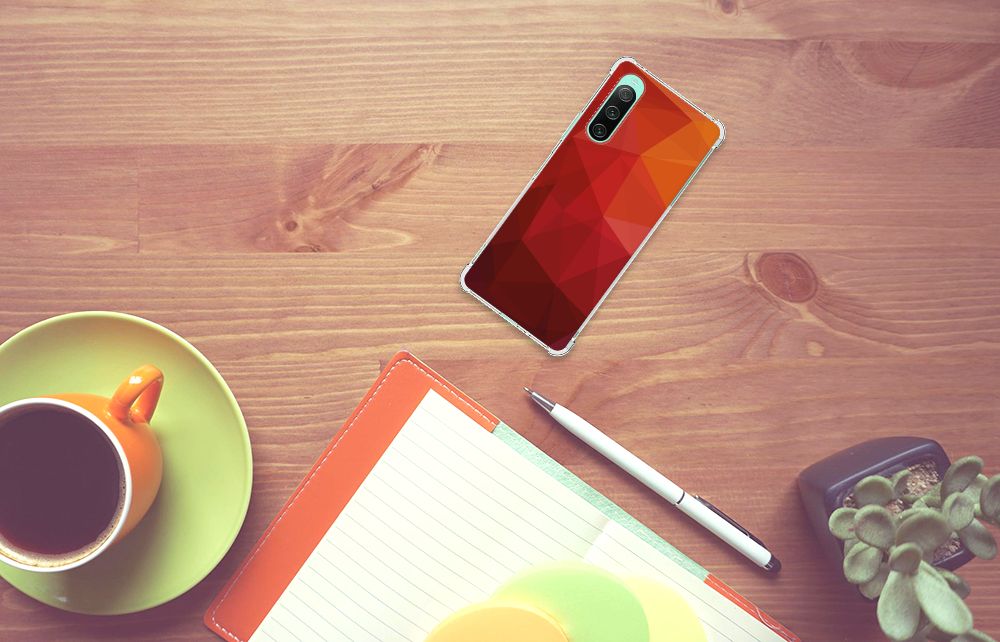 Shockproof Case voor Sony Xperia 10 V Polygon Red B2C Telecom
