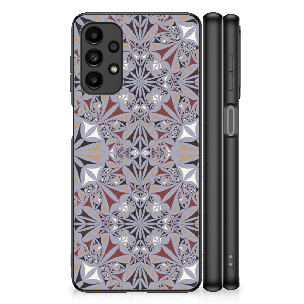 Samsung Galaxy A13 4G Marmeren Print Telefoonhoesje Flower Tiles B2C Telecom