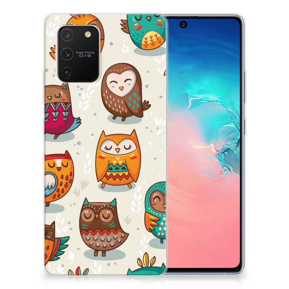 Samsung Galaxy S10 Lite TPU Hoesje Vrolijke Uilen