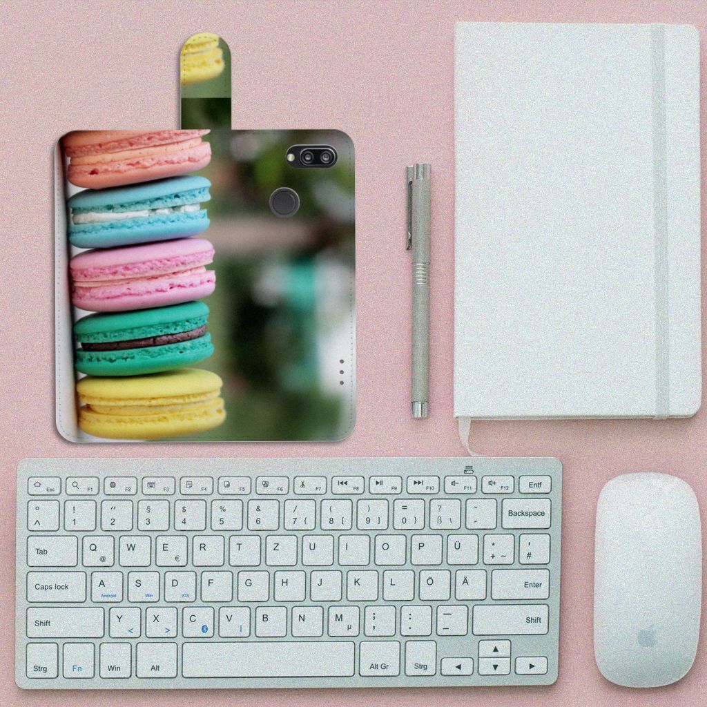 Huawei P20 Lite Book Cover Macarons