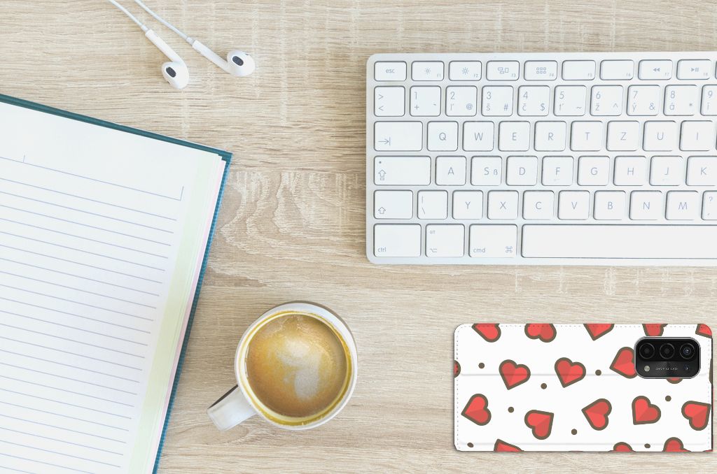 OPPO A54 5G | A74 5G | A93 5G Hoesje met Magneet Hearts - B2C Telecom