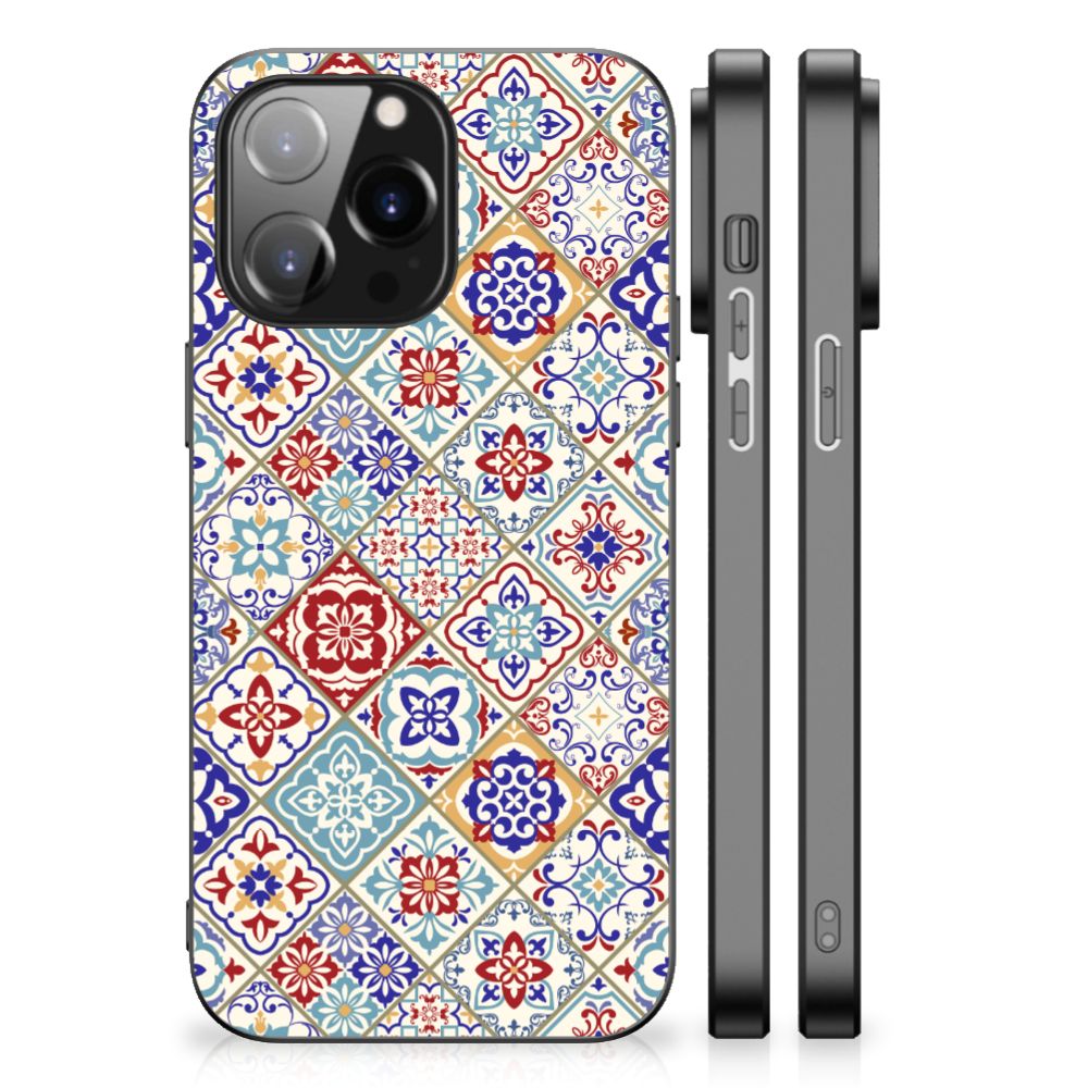 iPhone 14 Pro Max Marmeren Print Telefoonhoesje Tiles Color