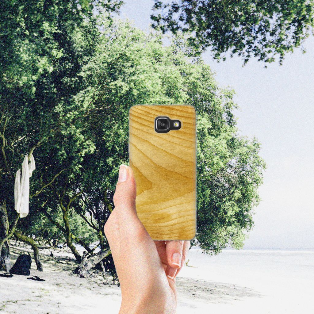 Samsung Galaxy A3 2016 Bumper Hoesje Licht Hout