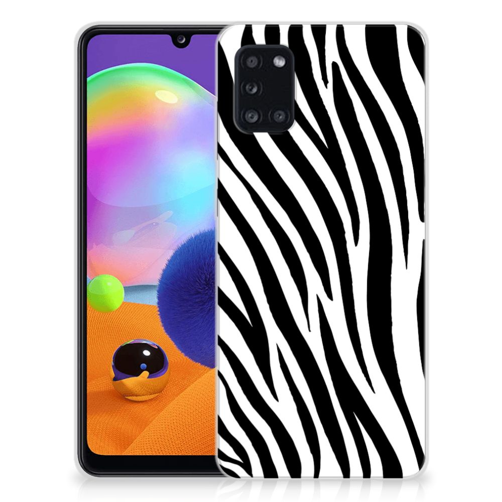 Samsung Galaxy A31 TPU Hoesje Zebra