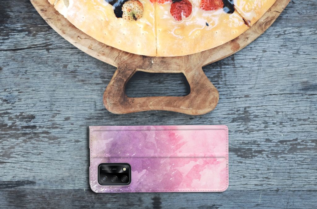 Bookcase OPPO A74 4G Pink Purple Paint - B2C Telecom