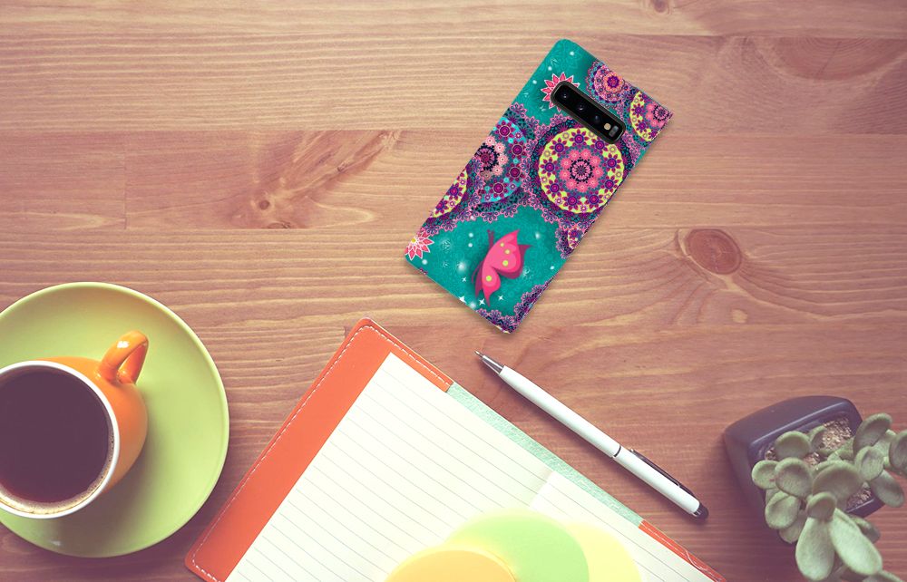 Samsung Galaxy S10 Plus Bookcase Cirkels en Vlinders