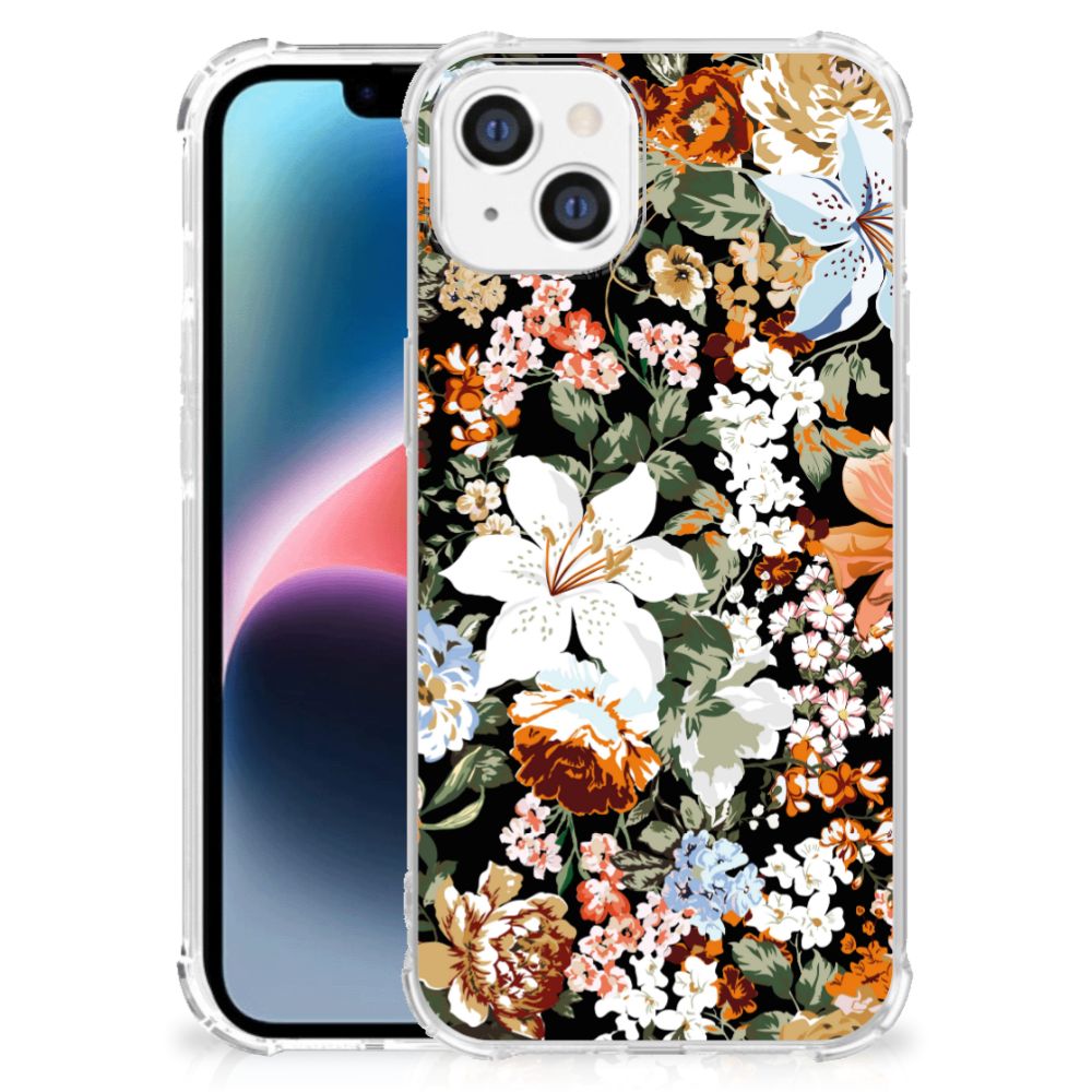 Case voor Apple iPhone 14 Plus Dark Flowers
