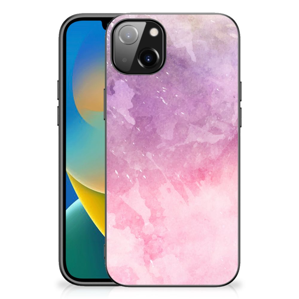 Kleurrijke Telefoonhoesje iPhone 14 Plus Pink Purple Paint