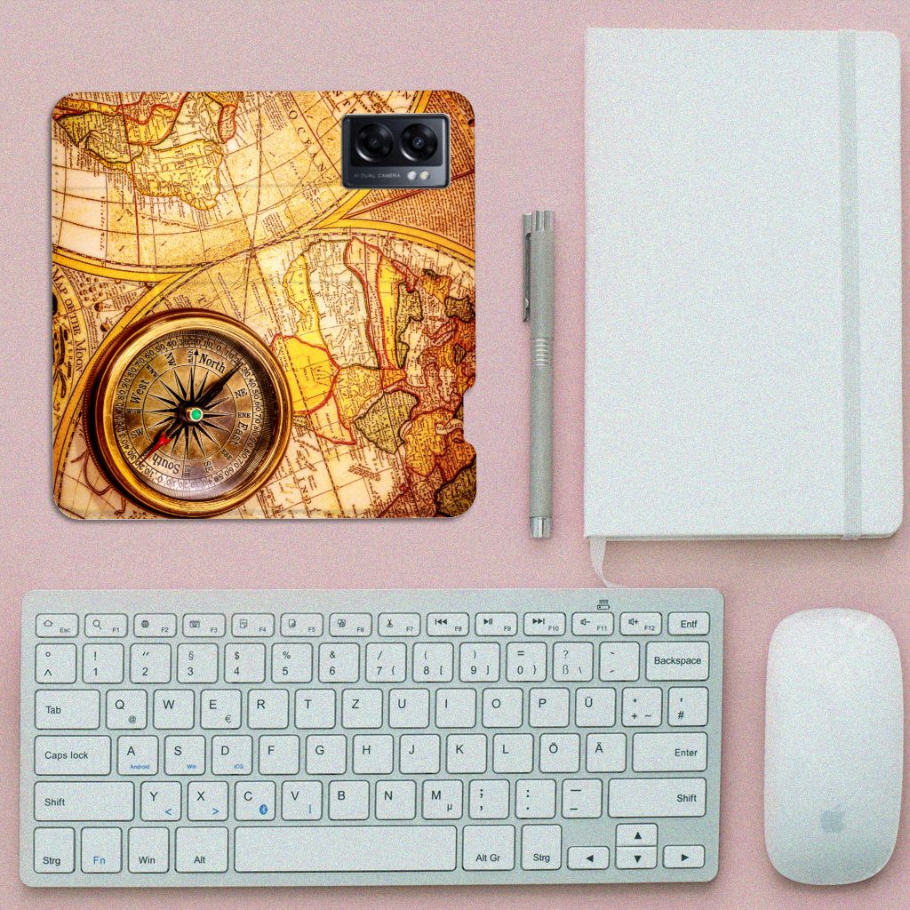 OPPO A77 5G | A57 5G Book Cover Kompas - B2C Telecom
