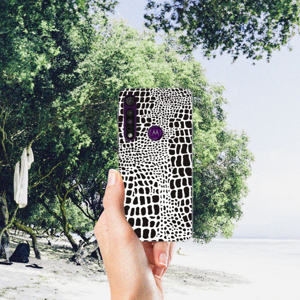 Motorola One Macro TPU Hoesje Slangenprint B2C Telecom