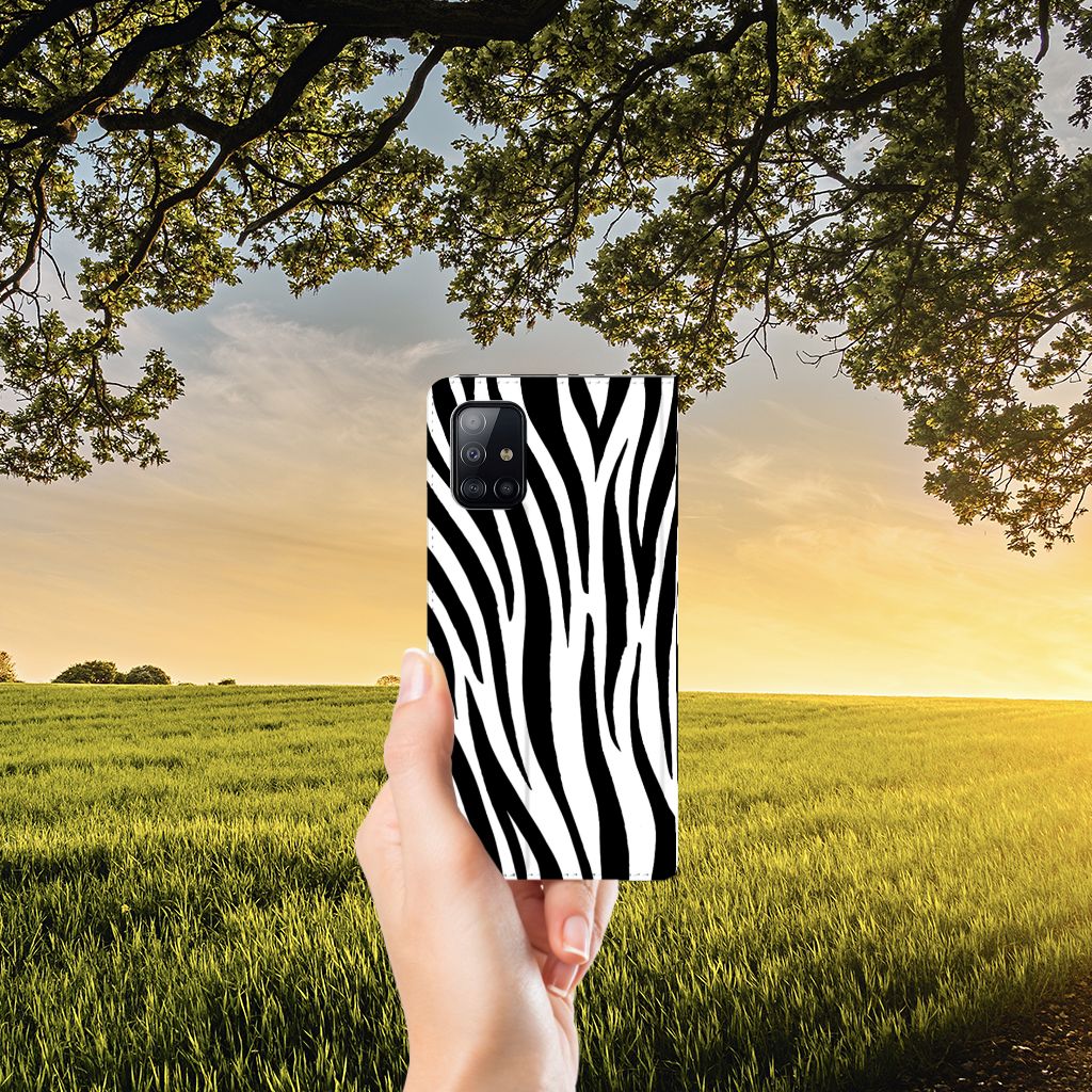 Samsung Galaxy A71 Hoesje maken Zebra - B2C Telecom