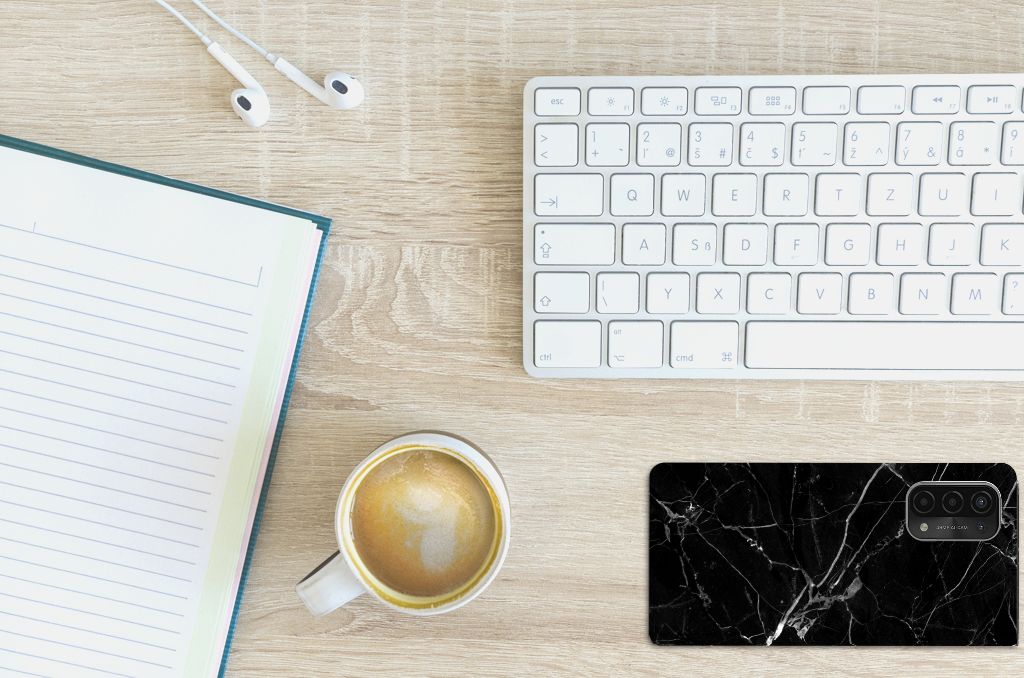 OPPO A54 5G | A74 5G | A93 5G Standcase Marmer Zwart - Origineel Cadeau Vader - B2C Telecom