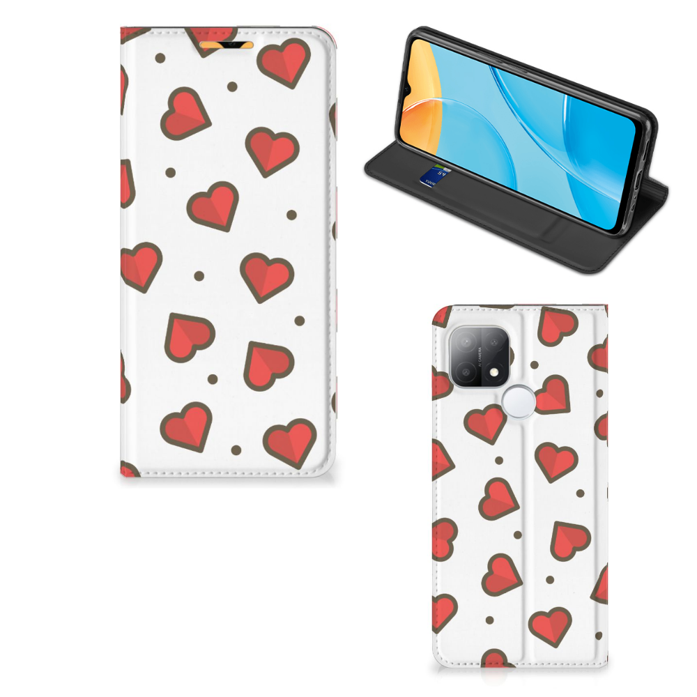 OPPO A15 Hoesje met Magneet Hearts - B2C Telecom