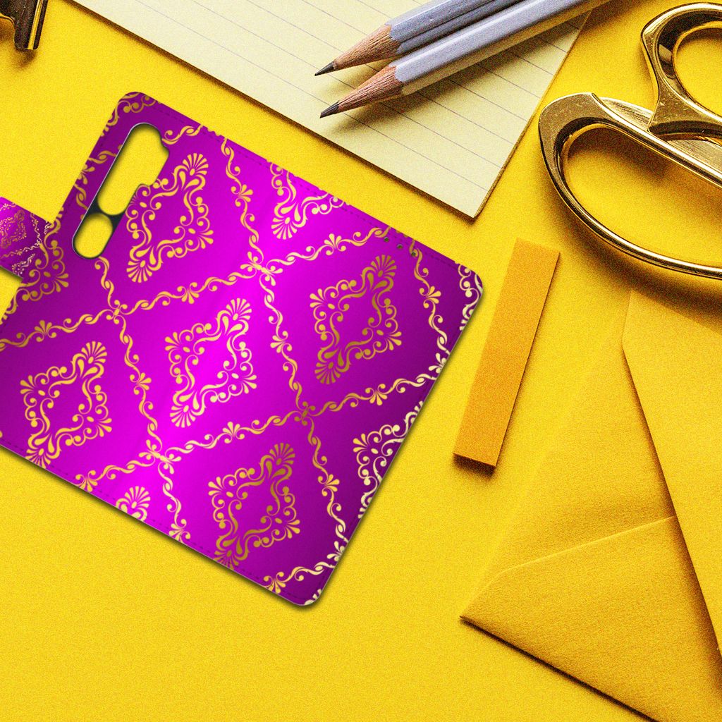 Wallet Case Xiaomi Mi Note 10 Pro Barok Roze
