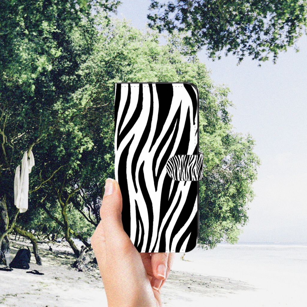Samsung Galaxy A34 Telefoonhoesje met Pasjes Zebra