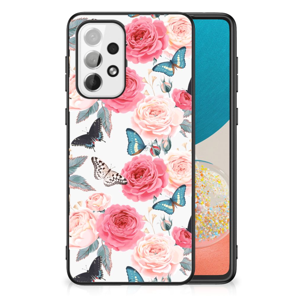 Samsung Galaxy A73 Bloemen Hoesje Butterfly Roses B2C Telecom