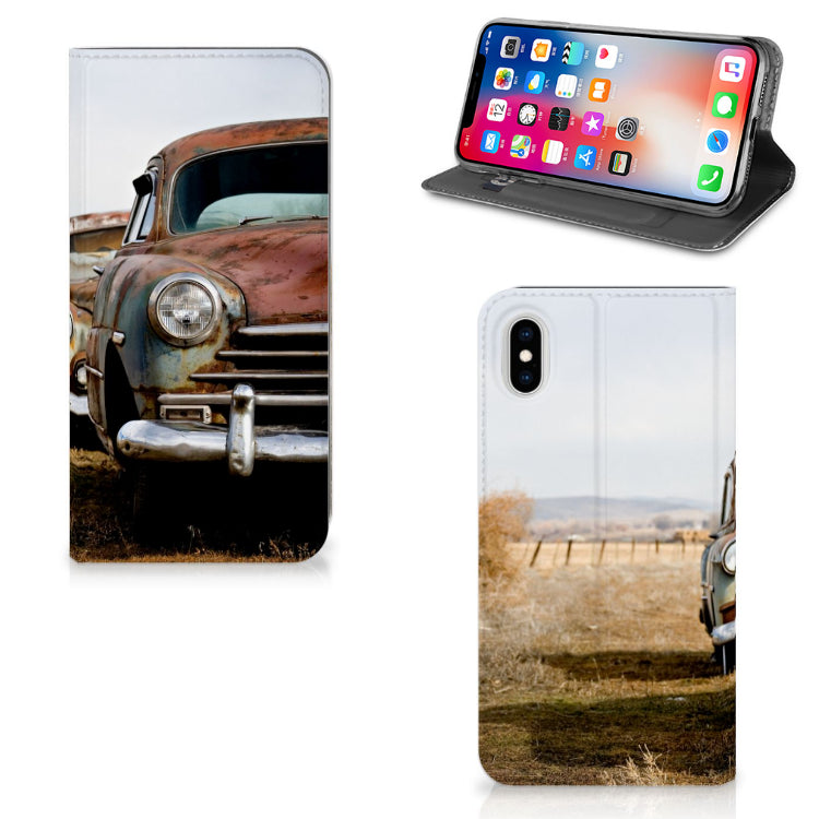 Apple iPhone Xs Max Stand Case Vintage Auto