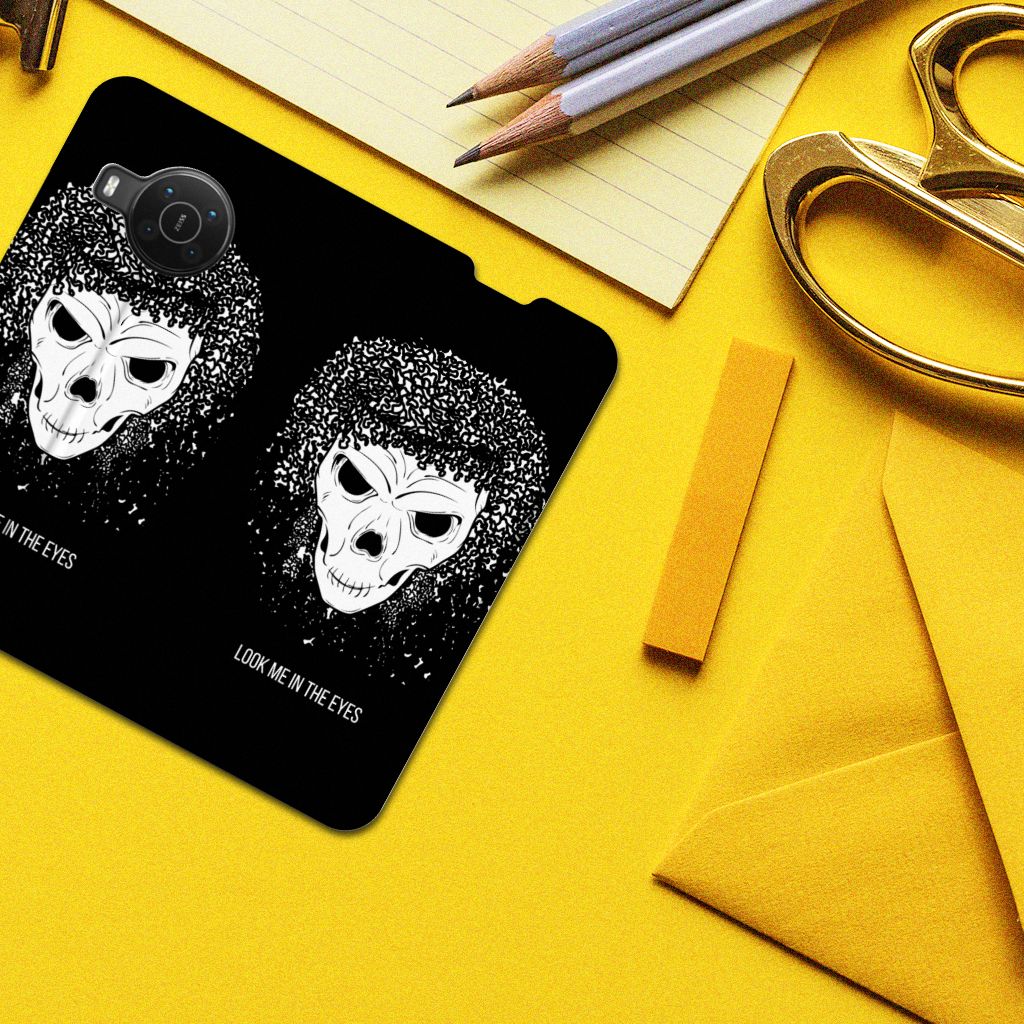 Mobiel BookCase Nokia X20 | X10 Skull Hair - B2C Telecom