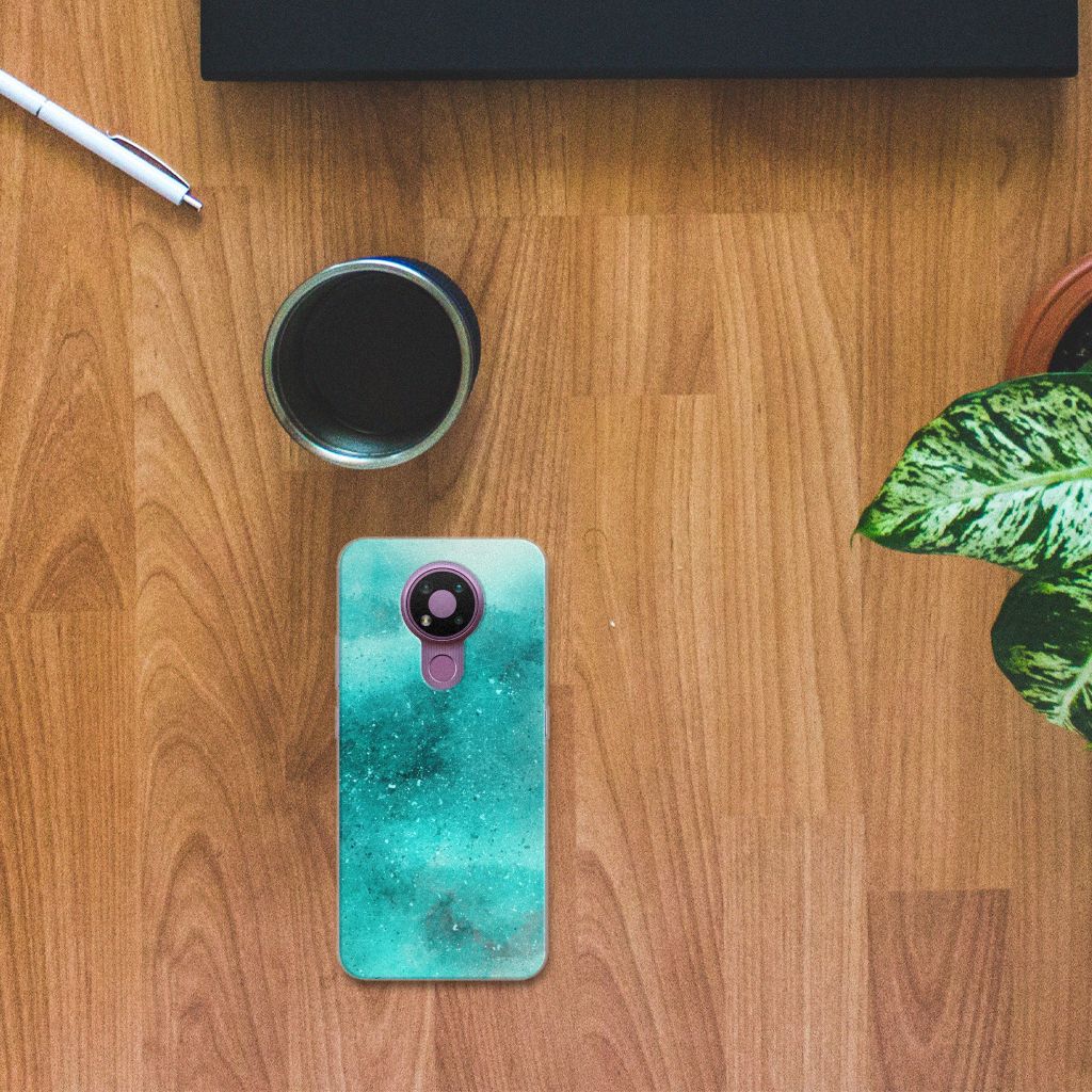 Hoesje maken Nokia 3.4 Painting Blue B2C Telecom