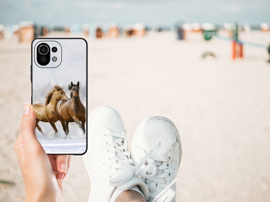 Xiaomi 11 Lite 5G NE | Mi 11 Lite Dierenprint Telefoonhoesje Paarden B2C Telecom