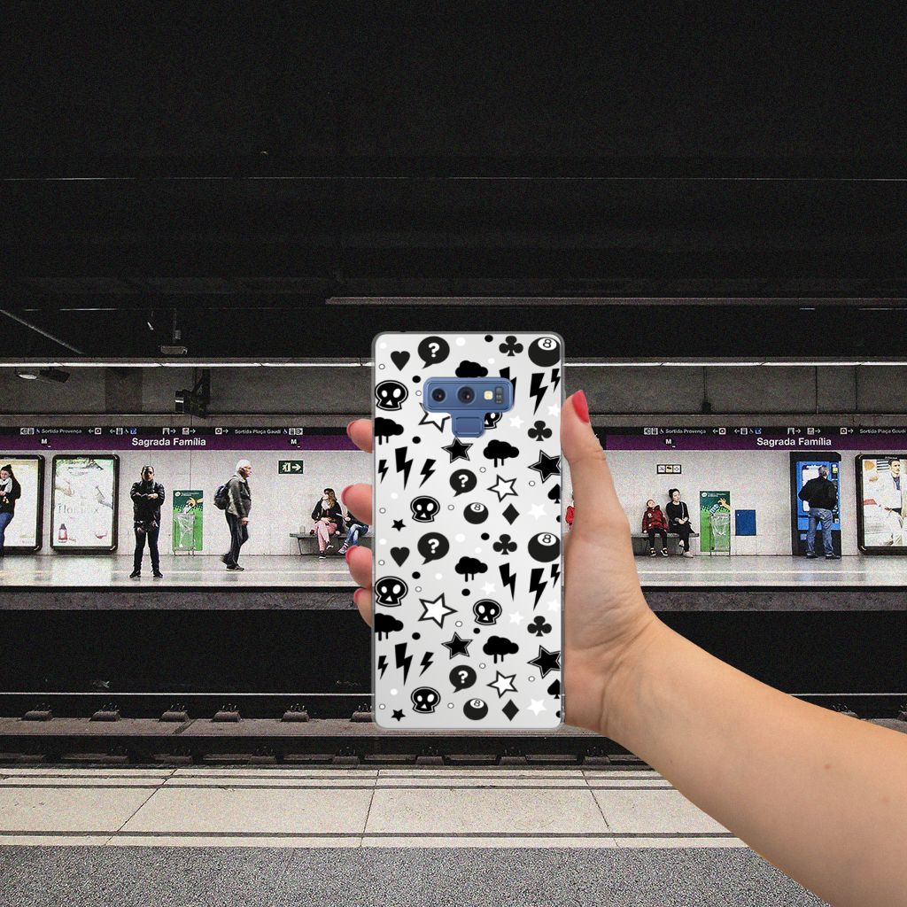 Silicone Back Case Samsung Galaxy Note 9 Silver Punk