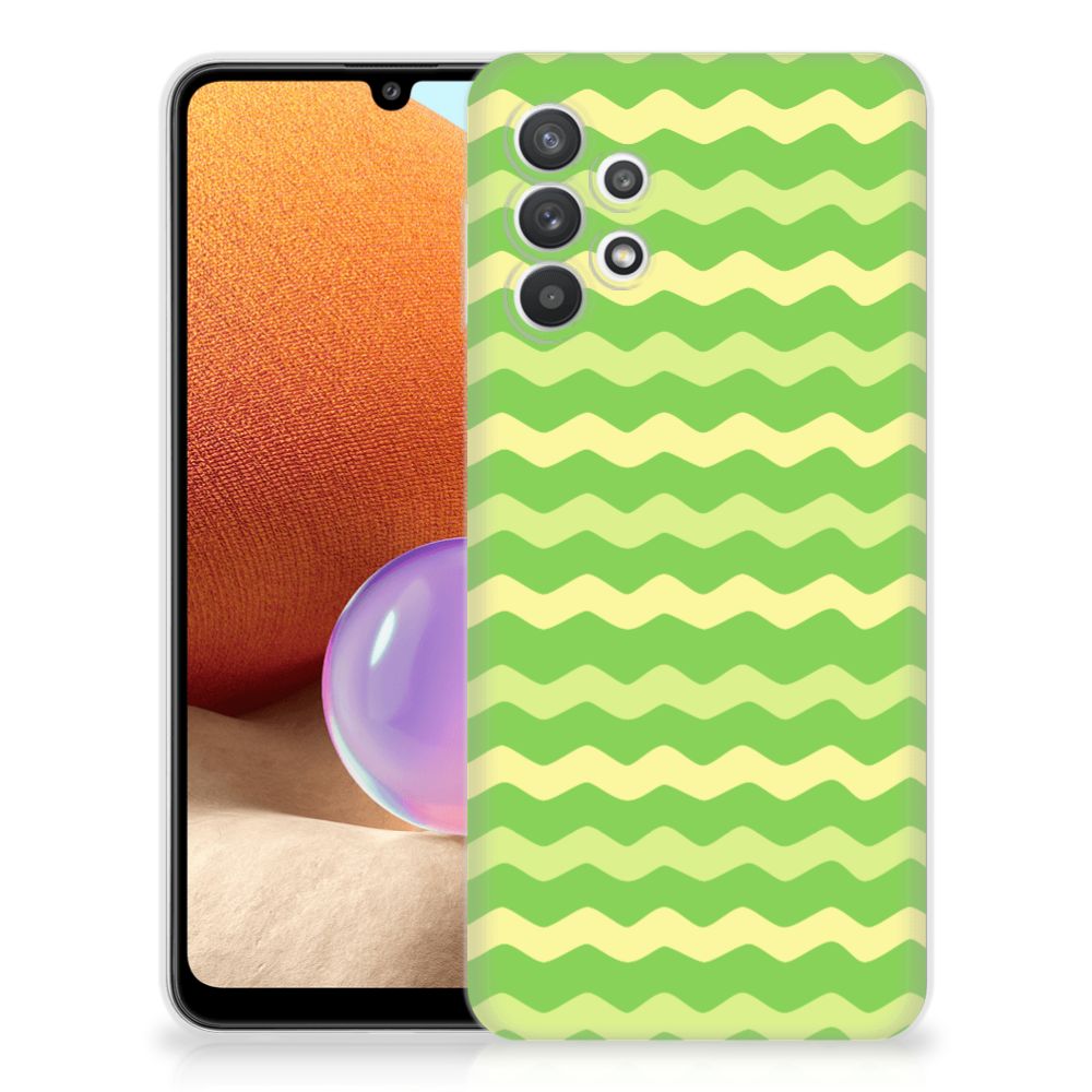 Samsung Galaxy A32 4G | A32 5G Enterprise Editie TPU bumper Waves Green B2C Telecom