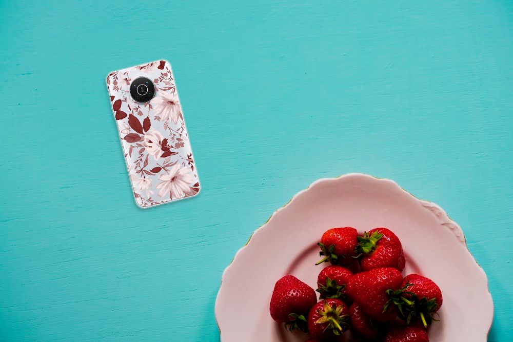 Hoesje maken Nokia X10 | X20 Watercolor Flowers B2C Telecom