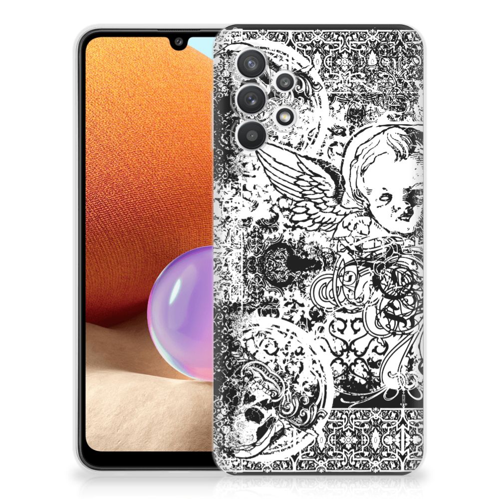 Silicone Back Case Samsung Galaxy A32 4G | A32 5G Enterprise Editie Skulls Angel B2C Telecom