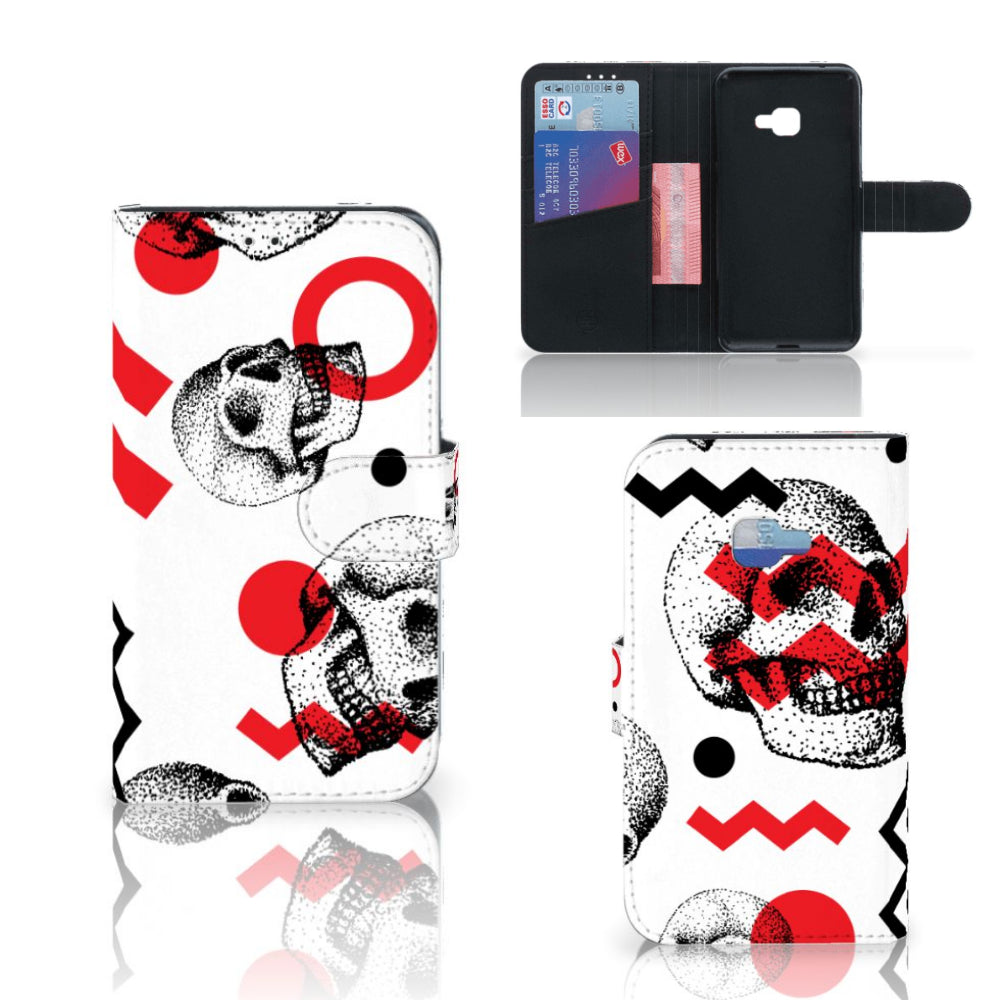 Telefoonhoesje met Naam Samsung Galaxy Xcover 4 | Xcover 4s Skull Red