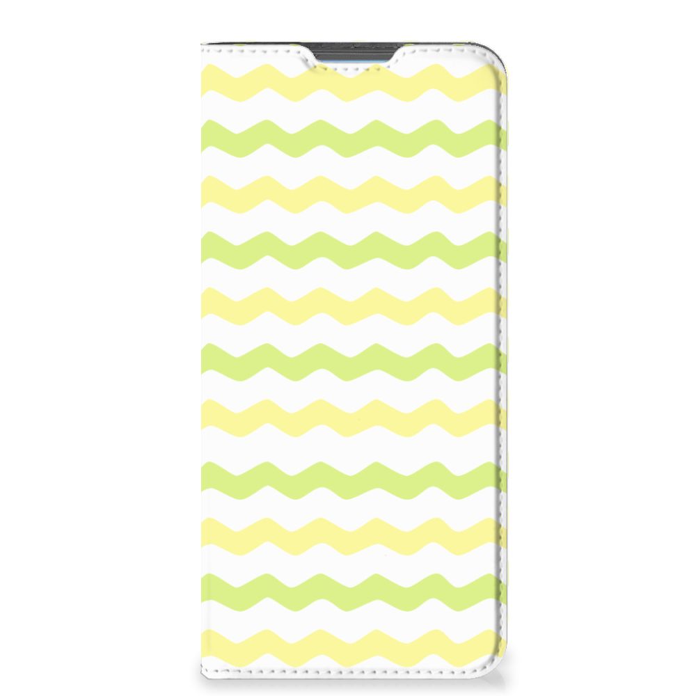 Motorola Moto E32 | Moto E32s Hoesje met Magneet Waves Yellow - B2C Telecom