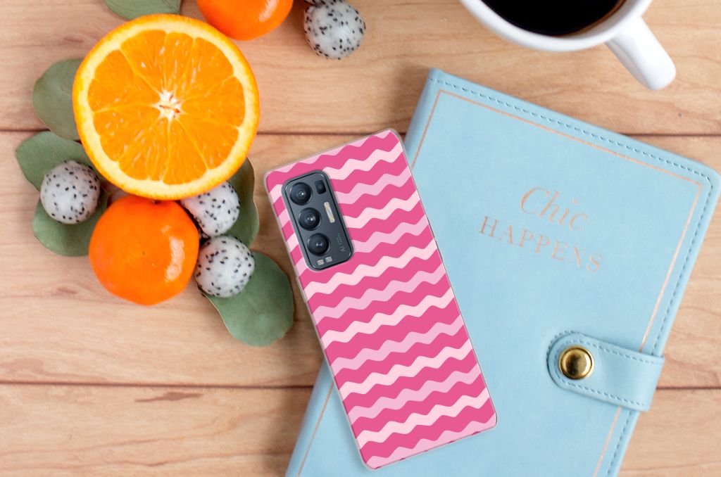 OPPO Find X3 Neo TPU bumper Waves Pink B2C Telecom